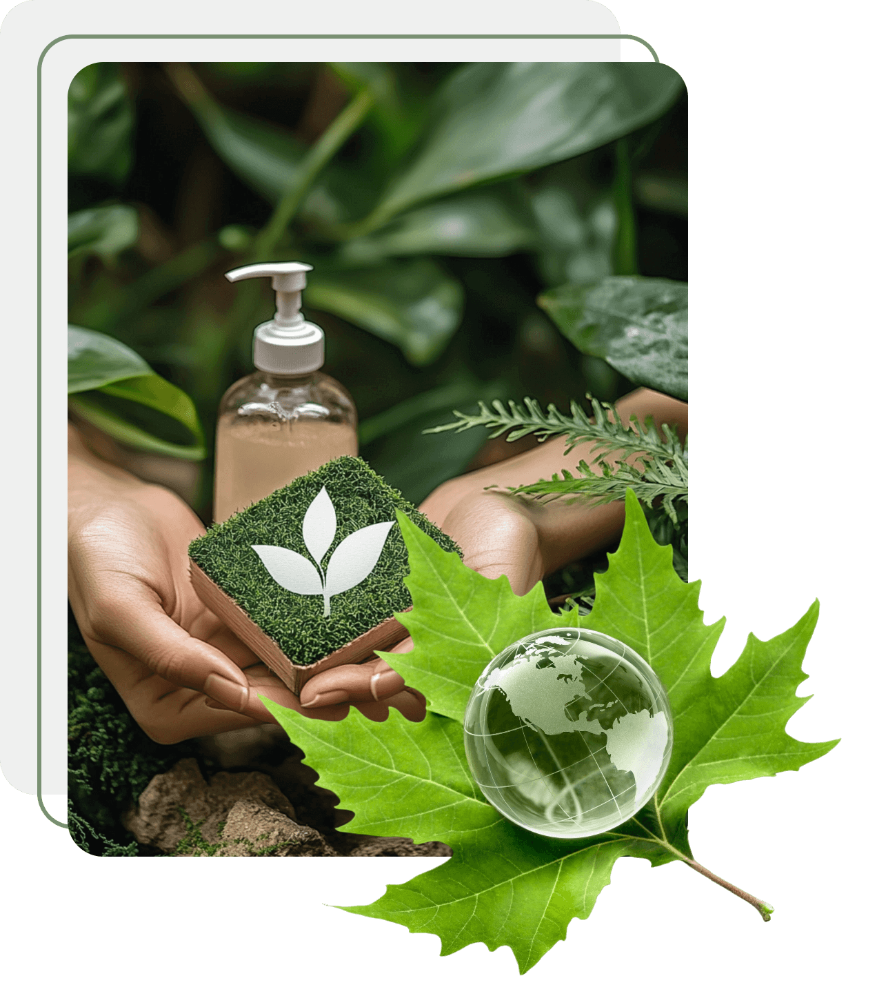 Eco-friendly skincare product with sustainable plant-based raw materials